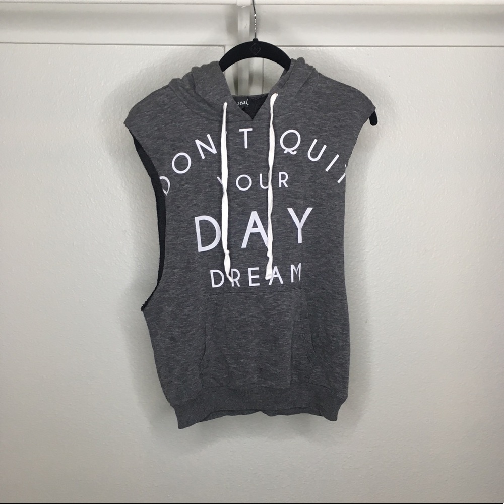 WET SEAL large side cutout day dream hoodie